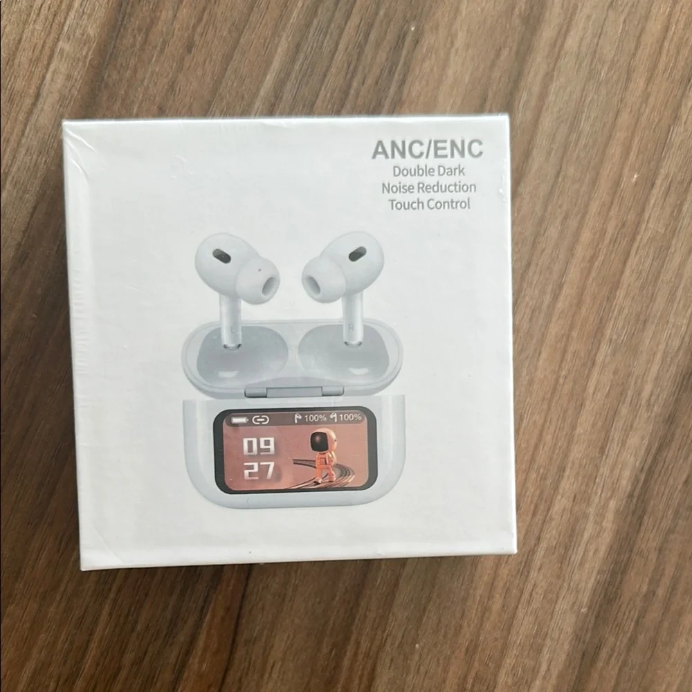 White Wireless Earbuds with Charging Case